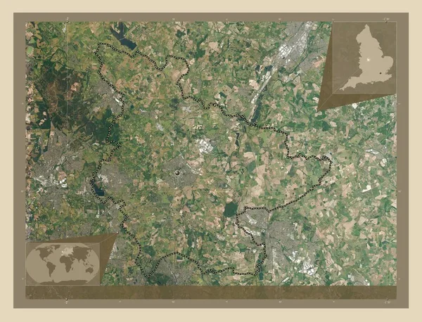 Lichfield Μητροπολιτική Περιφέρεια Αγγλίας Μεγάλης Βρετανίας Υψηλής Ανάλυσης Δορυφορικός Χάρτης — Φωτογραφία Αρχείου