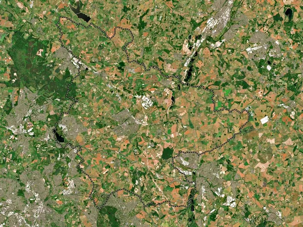 Lichfield Distrito Metropolitano Inglaterra Gran Bretaña Mapa Satelital Baja Resolución —  Fotos de Stock