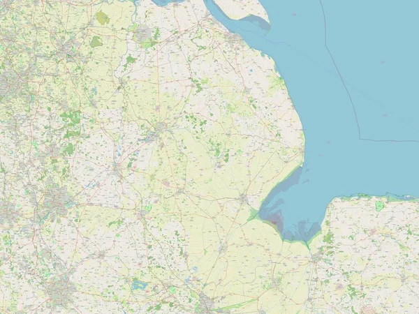 Lincolnshire, administrative county of England - Great Britain. Open Street Map
