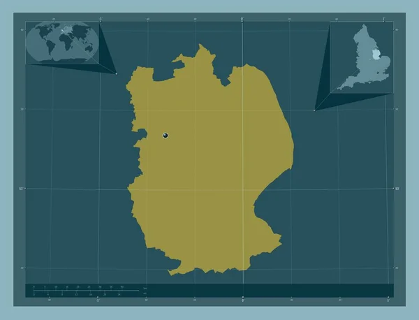 Lincolnshire Bestuurlijke Graafschap Engeland Groot Brittannië Stevige Kleurvorm Hulplocatiekaarten Hoek — Stockfoto