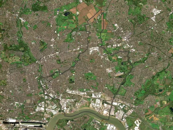 stock image London Borough of Barking and Dagenham, london borough of England - Great Britain. Low resolution satellite map