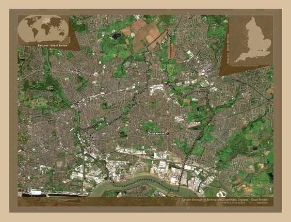 London Borough Barking Dagenham London Borough England Großbritannien Satellitenkarte Mit — Stockfoto