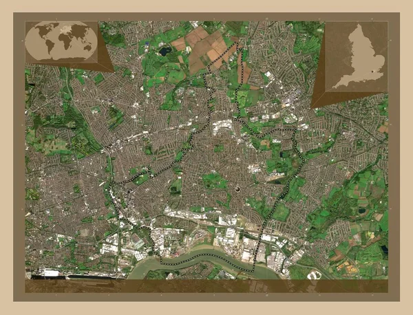 London Borough Barking Dagenham London Borough England Großbritannien Satellitenkarte Mit — Stockfoto