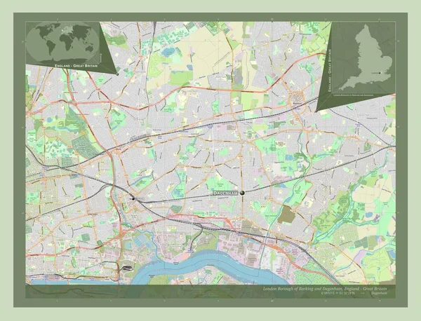 London Borough Barking Dagenham London Borough England Gran Bretagna Mappa — Foto Stock