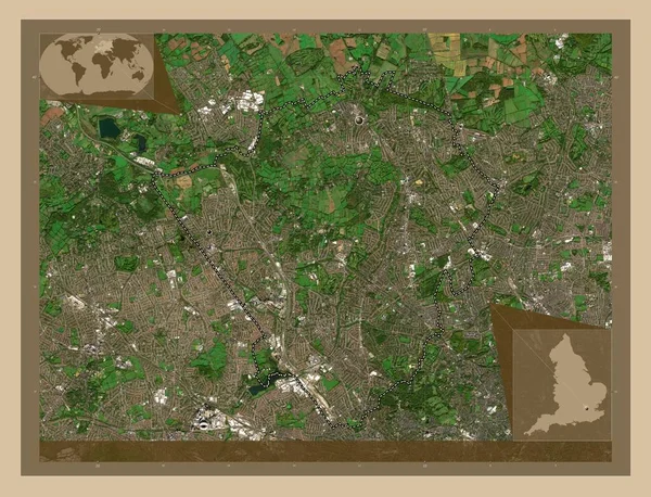 London Borough Barnet London Borough England Gran Bretaña Mapa Satelital —  Fotos de Stock