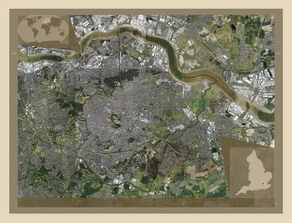 Лондонский Район Бексли Лондонский Район Англии Великобритания Спутниковая Карта Высокого — стоковое фото