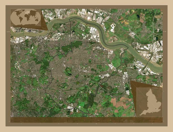 Лондонский Район Бексли Лондонский Район Англии Великобритания Карта Спутника Низкого — стоковое фото