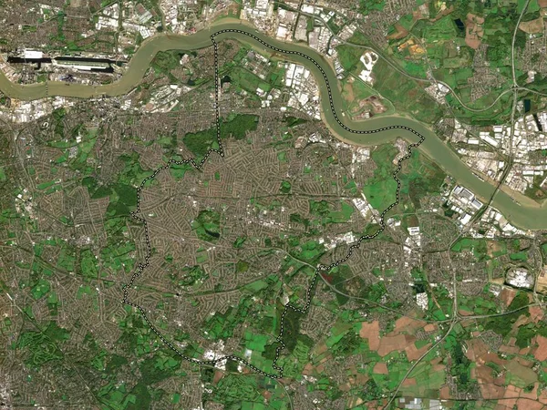 伦敦伯克利自治区 英国伦敦伯克利自治区 低分辨率卫星地图 — 图库照片