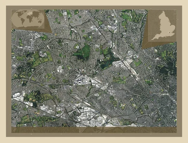 London Borough Brent London Borough England Großbritannien Hochauflösende Satellitenkarte Eck — Stockfoto