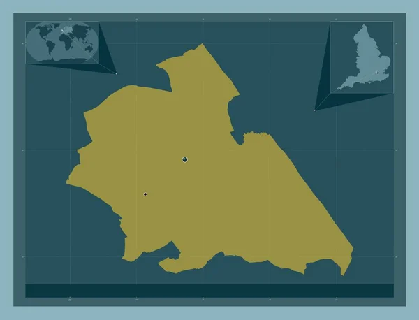 ロンドン ブレント ロンドン イングランド イギリス しっかりした色の形 地域の主要都市の場所 コーナー補助位置図 — ストック写真