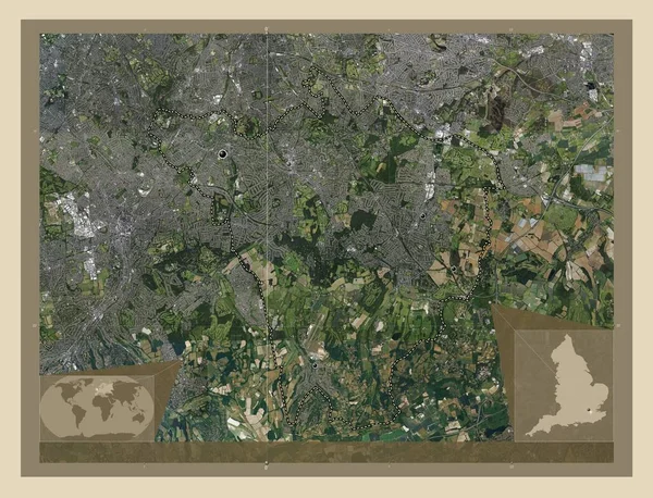 London Borough Bromley London Borough England Storbritannien Högupplöst Satellitkarta Platser — Stockfoto