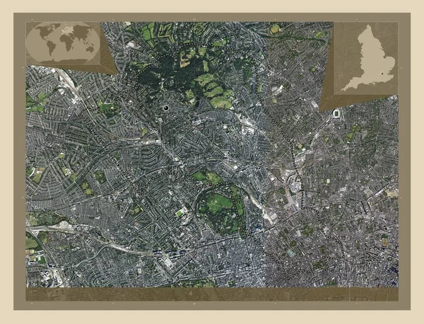 London Borough Camden London Borough England Großbritannien Hochauflösende Satellitenkarte Standorte — Stockfoto