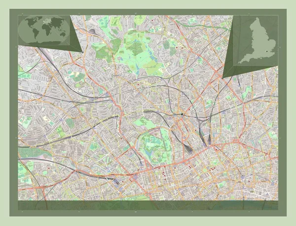London Borough Camden London Borough England Gran Bretagna Mappa Stradale — Foto Stock