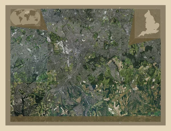 London Borough Croydon London Borough England Storbritannien Högupplöst Satellitkarta Hjälpkartor — Stockfoto