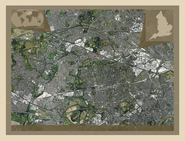 London Borough Ealing London Borough England Gran Bretagna Mappa Satellitare — Foto Stock