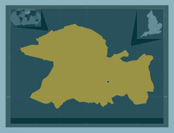 英国伦敦伊灵区的伦敦自治区 大不列颠 固体的颜色形状 角辅助位置图 — 图库照片