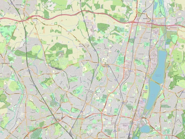 London Borough Enfield Londyńska Dzielnica Anglii Wielka Brytania Otwarta Mapa — Zdjęcie stockowe