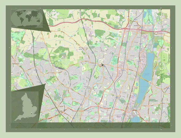 London Borough Enfield Londyńska Dzielnica Anglii Wielka Brytania Otwórz Mapę — Zdjęcie stockowe