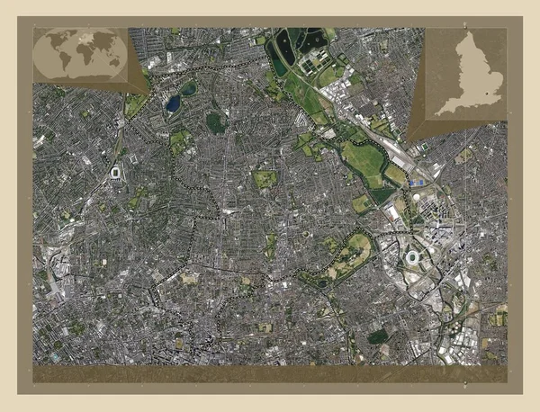 London Borough Hackney London Borough England Großbritannien Hochauflösende Satellitenkarte Standorte — Stockfoto