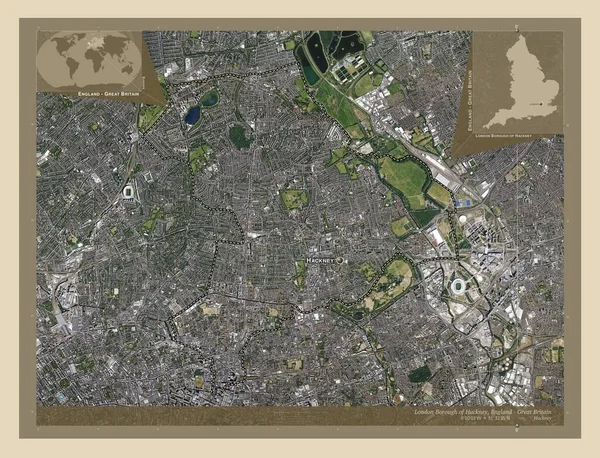 London Borough Hackney London Borough England Großbritannien Hochauflösende Satellitenkarte Orte — Stockfoto