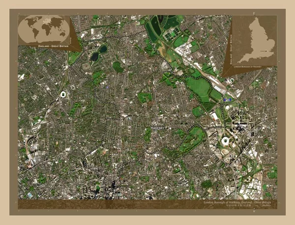 London Borough Hackney London Borough England Gran Bretagna Mappa Satellitare — Foto Stock