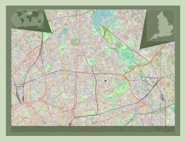 London Borough Hackney London Borough Της Αγγλίας Μεγάλη Βρετανία Χάρτης — Φωτογραφία Αρχείου