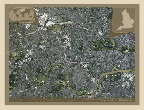 London Borough Hammersmith Fulham London Borough England Großbritannien Hochauflösende Satellitenkarte — Stockfoto
