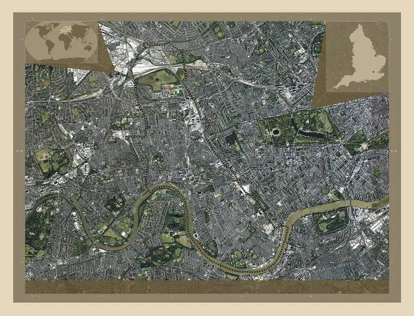 London Borough Hammersmith Fulham London Borough England Großbritannien Hochauflösende Satellitenkarte — Stockfoto