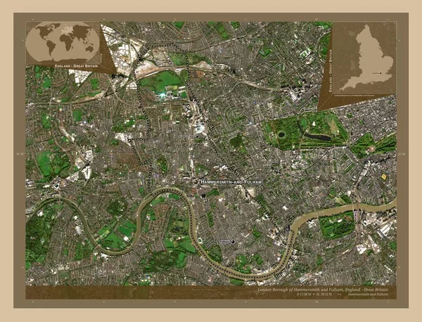London Borough Hammersmith Fulham London Borough England Great Britain Mappa — Foto Stock