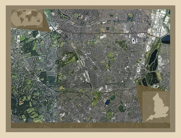 Londýnská Čtvrť Haringey Londýnská Čtvrť Anglie Velká Británie Satelitní Mapa — Stock fotografie