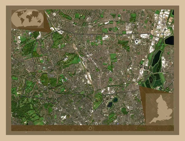 London Borough Haringey London Borough England Großbritannien Satellitenkarte Mit Niedriger — Stockfoto