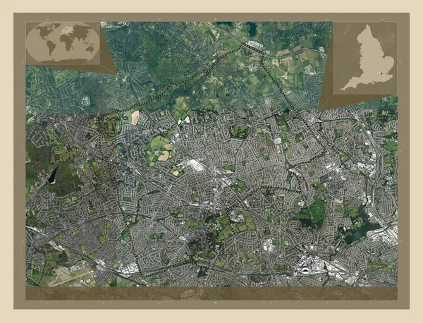 London Borough Harrow London Borough England Großbritannien Hochauflösende Satellitenkarte Eck — Stockfoto