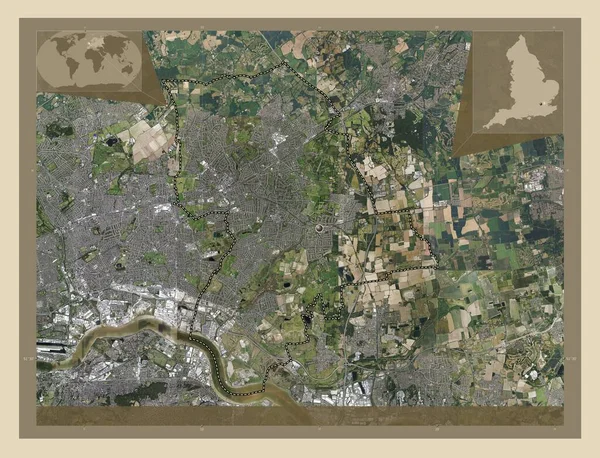 London Borough Havering London Borough England Großbritannien Hochauflösende Satellitenkarte Eck — Stockfoto