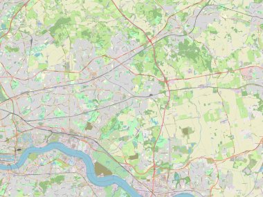 Londra Havering İlçesi, İngiltere 'nin Londra ilçesi, Büyük Britanya. Açık Sokak Haritası