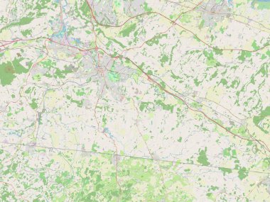 Maidstone, İngiltere 'nin metropolitan olmayan bölgesi - Büyük Britanya. Açık Sokak Haritası