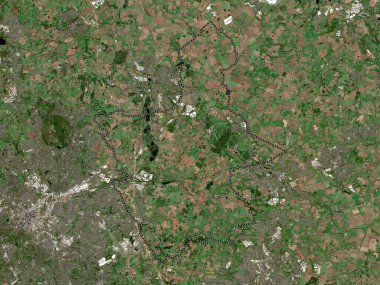 Kuzey Warwickshire, İngiltere 'nin metropol olmayan bölgesi - Büyük Britanya. Düşük çözünürlüklü uydu haritası