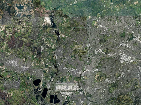 英国伦敦希林顿区的伦敦自治区 大不列颠 高分辨率卫星地图 — 图库照片