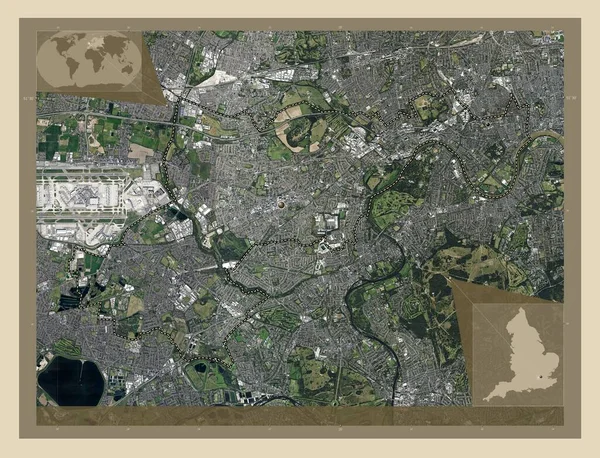 London Borough Hounslow London Borough England Großbritannien Hochauflösende Satellitenkarte Standorte — Stockfoto