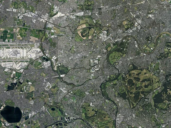 英国伦敦Hounslow区伦敦自治区 大不列颠 高分辨率卫星地图 — 图库照片