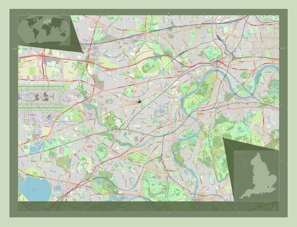 London Borough Hounslow Londyńska Dzielnica Anglii Wielka Brytania Otwórz Mapę — Zdjęcie stockowe