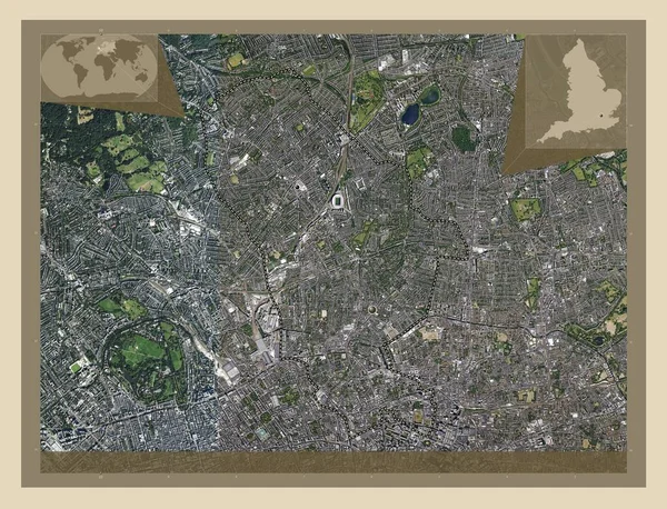 London Borough Islington London Borough England Großbritannien Hochauflösende Satellitenkarte Standorte — Stockfoto