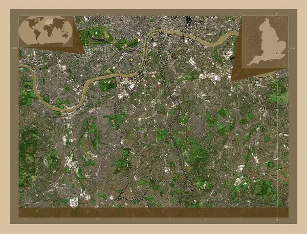 London Borough Lambeth London Borough England Gran Bretagna Mappa Satellitare — Foto Stock