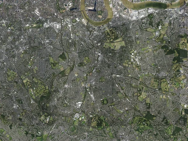 London Borough Lewisham London Borough England Storbritannien Högupplöst Satellitkarta — Stockfoto