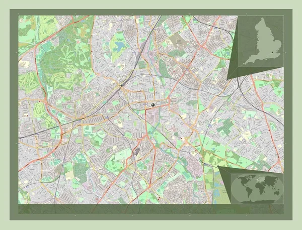 London Borough Merton London Borough England Gran Bretagna Mappa Stradale — Foto Stock