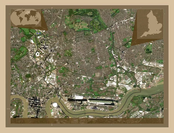 London Borough Newham Arrondissement Londonien Angleterre Grande Bretagne Carte Satellite — Photo