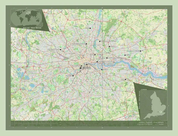 Londra Londra Borough England Gran Bretagna Mappa Stradale Aperta Località — Foto Stock