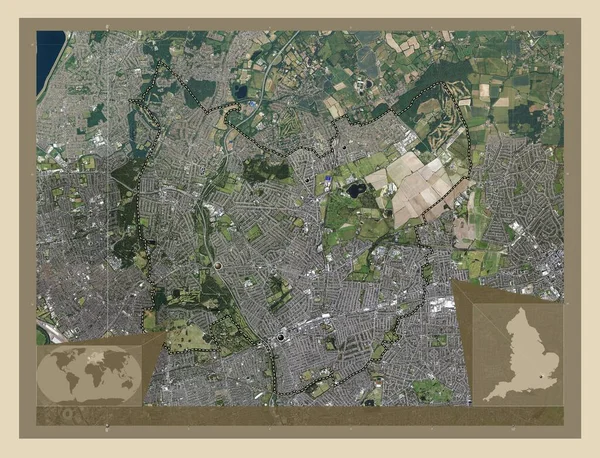 Londýnská Čtvrť Redbridge Londýnská Čtvrť Anglie Velká Británie Satelitní Mapa — Stock fotografie