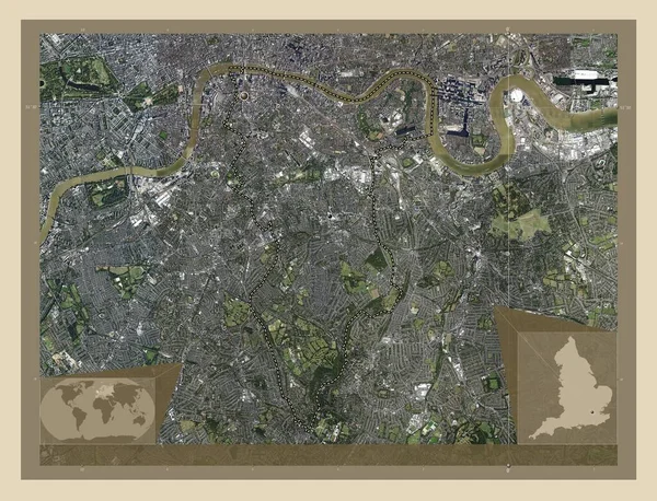 London Borough Southwark Londres Borough England Grande Bretagne Carte Satellite — Photo