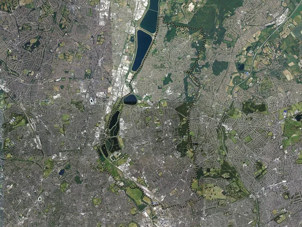 英国伦敦市沃尔瑟姆森林的伦敦自治区 高分辨率卫星地图 — 图库照片