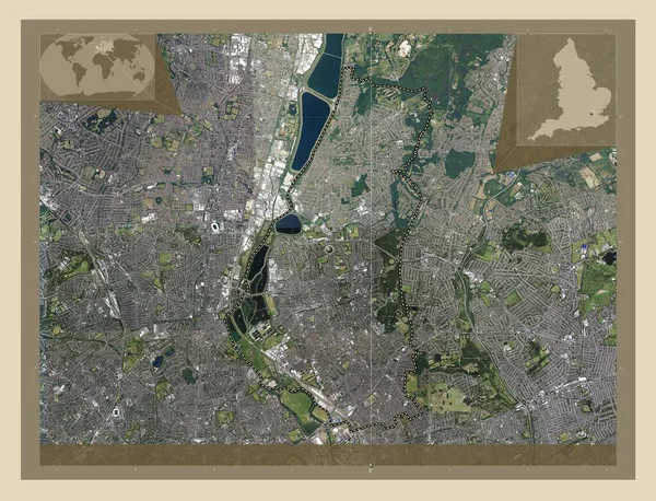 London Borough Waltham Forest London Borough England Storbritannien Högupplöst Satellitkarta — Stockfoto